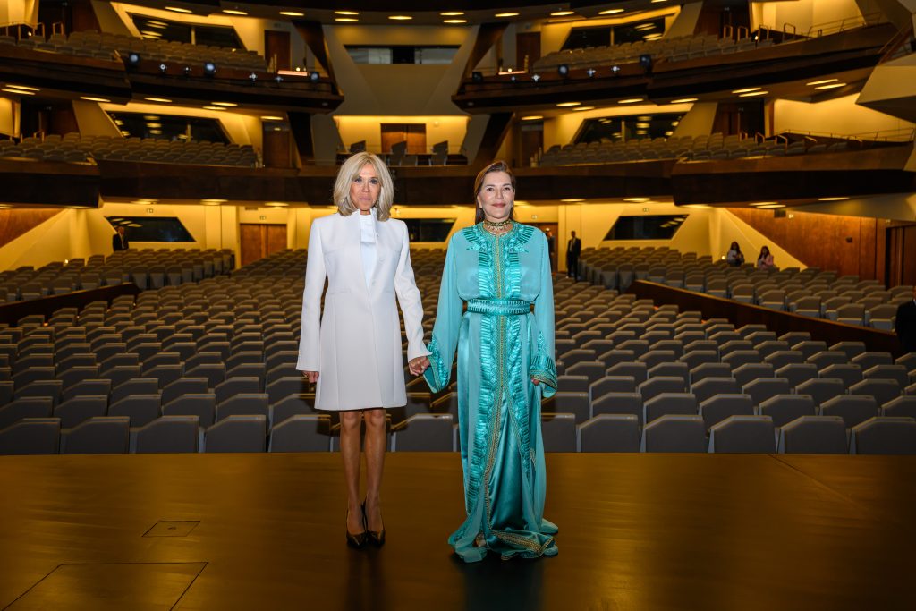 Lalla Hasnaa et Brigitte Macron inaugurent le théâtre royal de Rabat (Photo MAP)